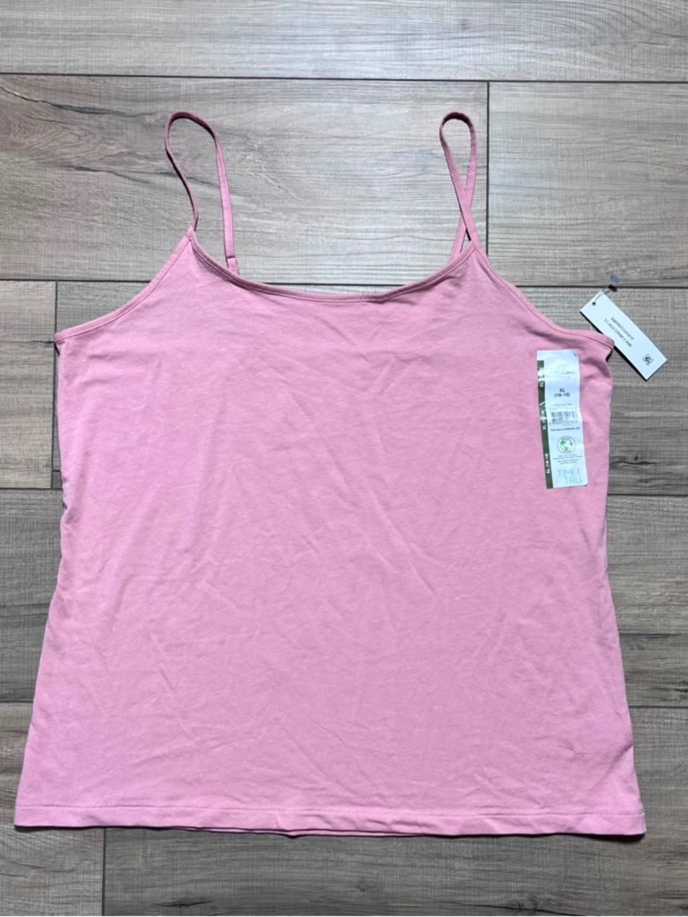 Time and Tru Womens Adjustable Straps Cami‎ Size XL (16-18) Dusty Rose